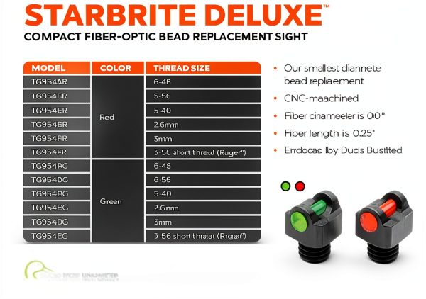 TruGlo StarBrite Deluxe Bead Metal Sight Green-3