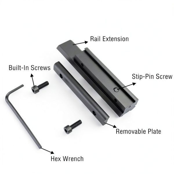 Dovetail to Picatinny Adapter Ltnsimy Aluminum Rail-5