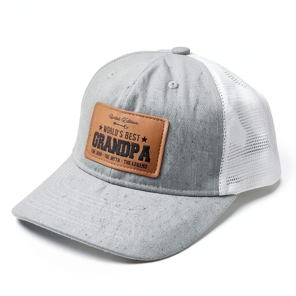 Grandpa Hat Grey Trucker Cap Adjustable Snapback Classic Style-1