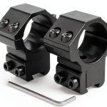 Modkin Double Dovetail Rings Medium Black Aluminum Airsoft Scope Mount-0