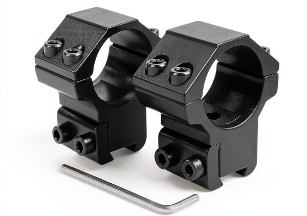 Modkin Double Dovetail Rings Medium Black Aluminum Airsoft Scope Mount-0