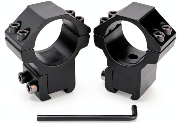 Modkin Double Dovetail Rings Medium Black Aluminum Airsoft Scope Mount-3