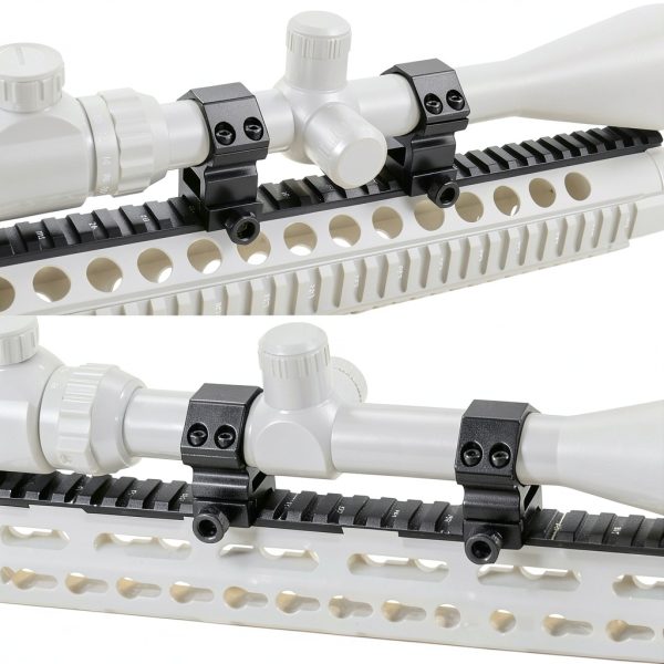 Modkin Tactical Picatinny Rail Scope Mount Set 2 Medium 2 High Black-6