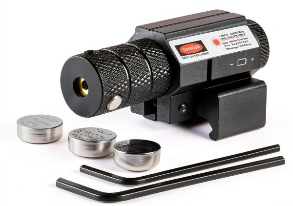 Pinty Red Laser Sight for Rifles - Black Tactical 20mm Dot Mount-0