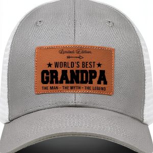 Grandpa Hat Grey Trucker Cap Adjustable Snapback Classic Style-0