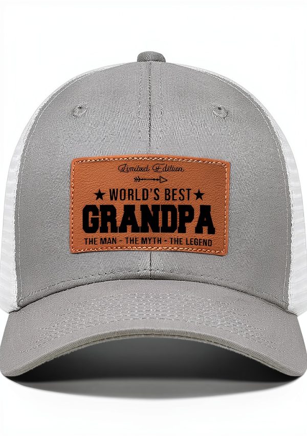 Grandpa Hat Grey Trucker Cap Adjustable Snapback Classic Style-0