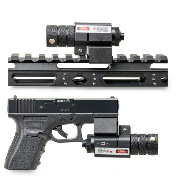 Pinty Red Laser Sight for Rifles - Black Tactical 20mm Dot Mount-1