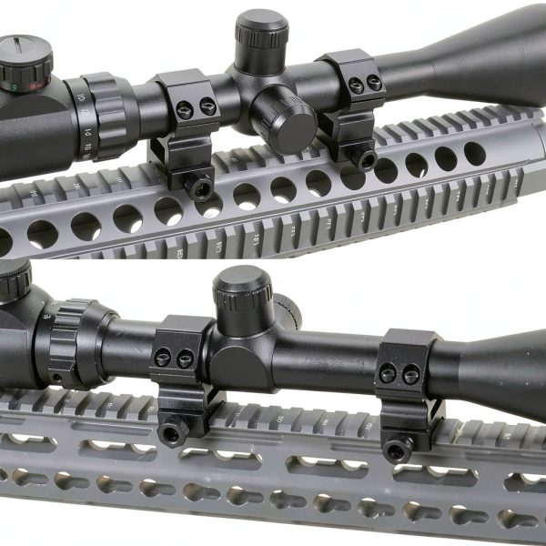 Modkin Tactical Picatinny Rail Scope Mount Set 2 Medium 2 High Black-5