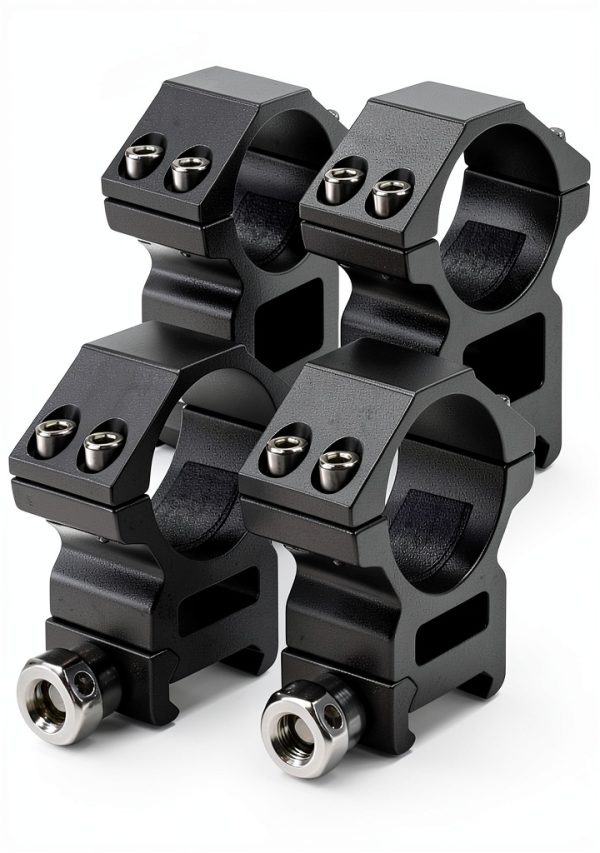 Modkin Tactical Picatinny Rail Scope Mount Set 2 Medium 2 High Black-0