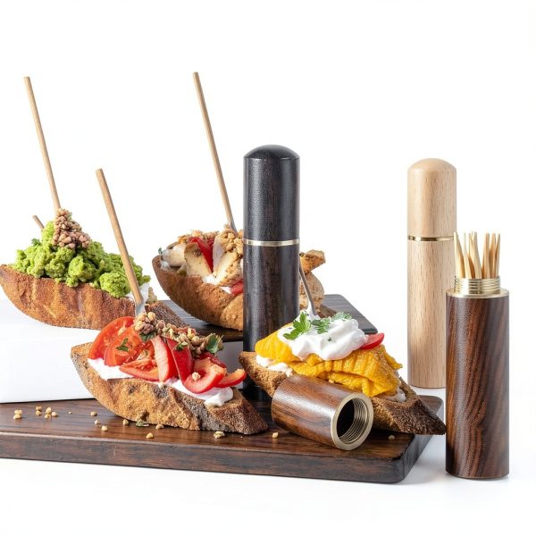 Portable Wood Toothpick Holder Larrel Mini Pocket Spiral Seal Box-6