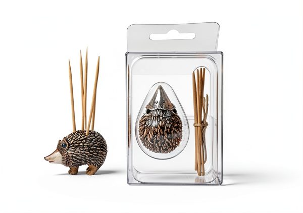 Hedgehog Toothpick Holder Creative Co-Op Silver Compact Accessory-1