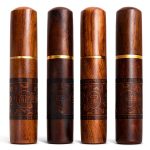 Toothpick Holder Huwane Portable Wood Case 4-Pack Waterproof Handmade-0
