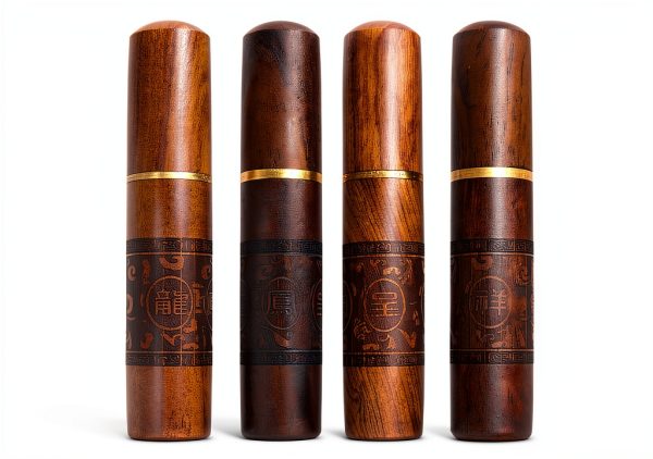 Toothpick Holder Huwane Portable Wood Case 4-Pack Waterproof Handmade-0