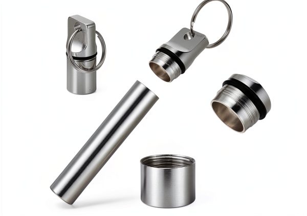 Metal Toothpick Holder YUXIANLB 4PCS Cases with Keychain Small Large-3