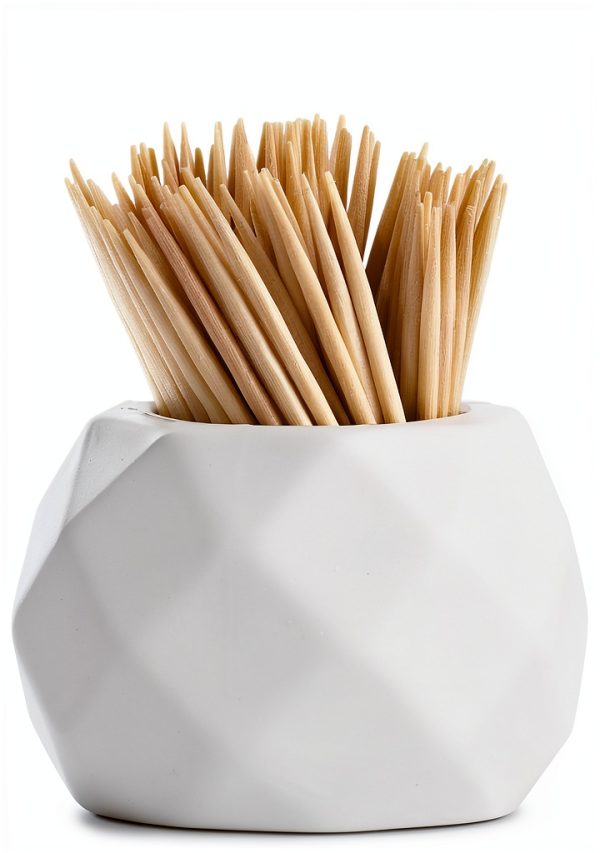 Ceramic Toothpick Holder White Oval by Home Haven – Kitchen Accessory-5