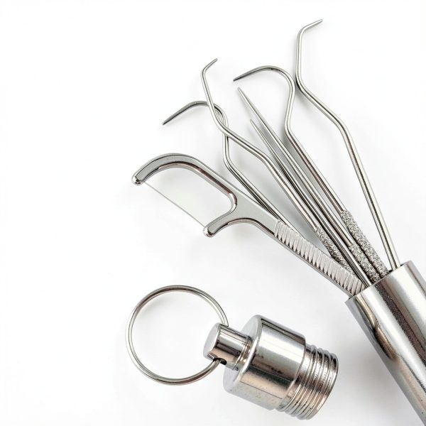 7Set Portable Storage Toothpick Holder with Stainless Steel Toothpicks Dispenser for Teeth Cleaning Unique Home Design Decoration Sliver-2