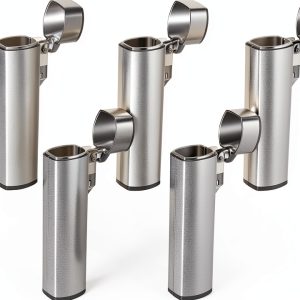 5Pcs Mini Toothpick Holder Dispenser - Clear Gray Travel Toothpick Container, Portable for Pocket Outdoor Travel Camping, Storing Cotton Swabs, Mini Safety Pin, Small Hair Clips-0