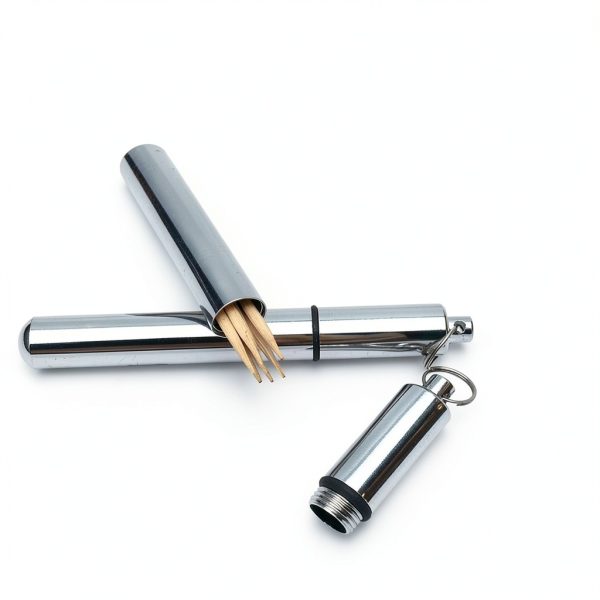 VAKTOK- Portable Toothpick Cases Aluminum Alloy Pocket Toothpick Holders Suitable For Daily Use And Easy To Carry (2PCS)-3
