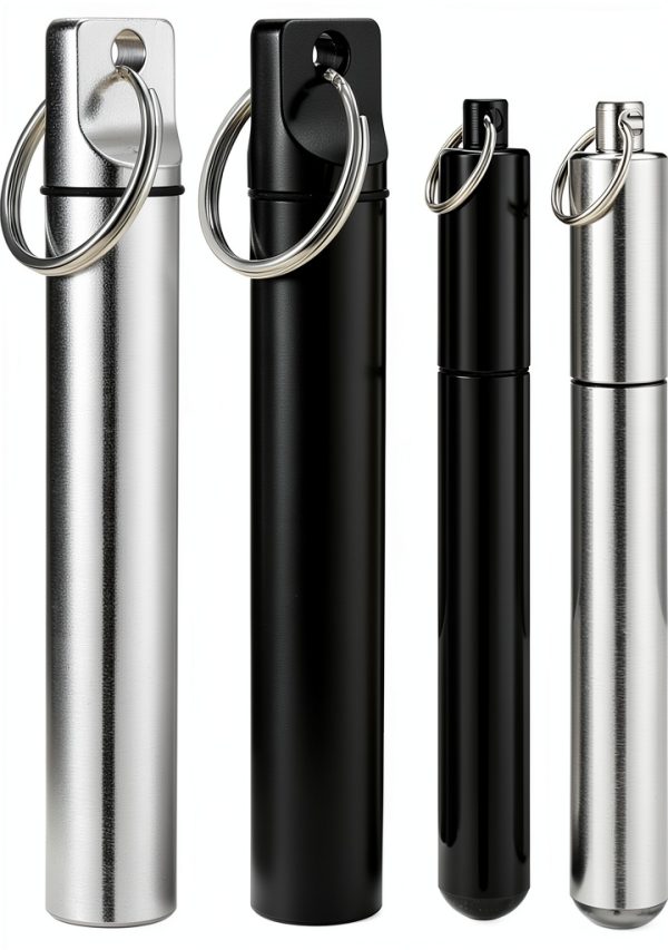 Metal Toothpick Holder YUXIANLB 4PCS Cases with Keychain Small Large-7