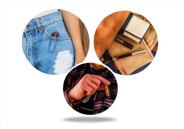 Toothpick Holder Huwane Portable Wood Case 4-Pack Waterproof Handmade-5