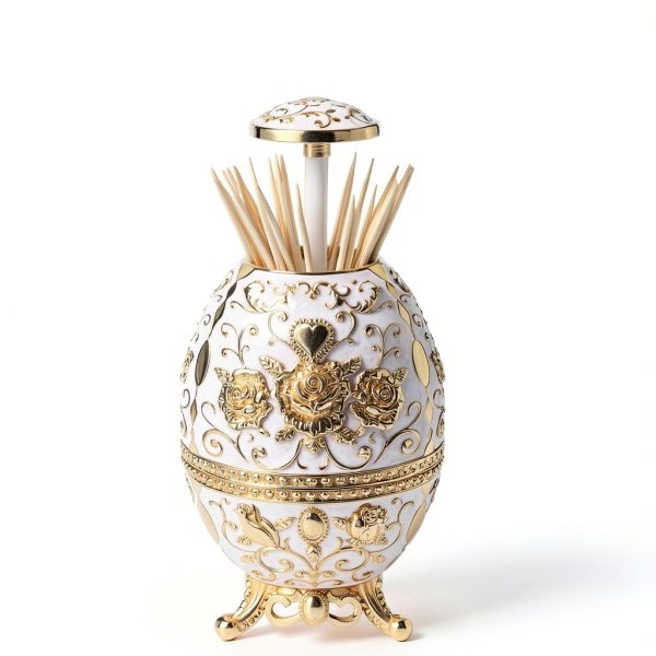 Toothpick Holder K COOL Retractable with Bottle Opener Jade White-Gold-5