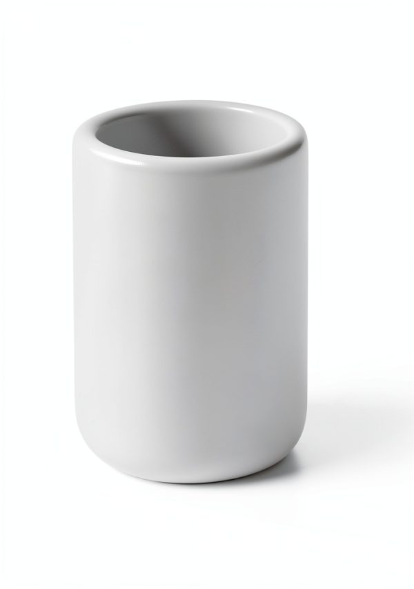 4Packs Mini White Ceramic Toothpick Holder Small Porcelain Toothpick Dispenser Cup Modern Tabletop Toothpick Container for Home, Kitchen, Dining, Party Size 1.3in Dia x 1.8in H-0